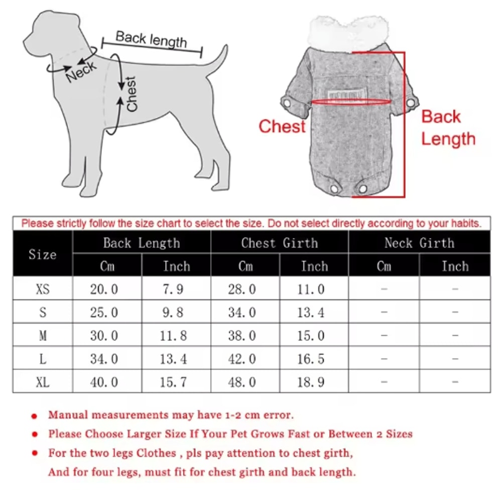 Warm Fleece Winter Dog Jacket For Small Medium Dogs 3