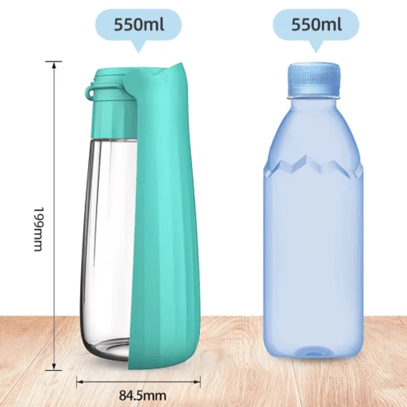Portable Dog Water Bottle With BuiltIn Drinking Bowl For Travel Walks 4