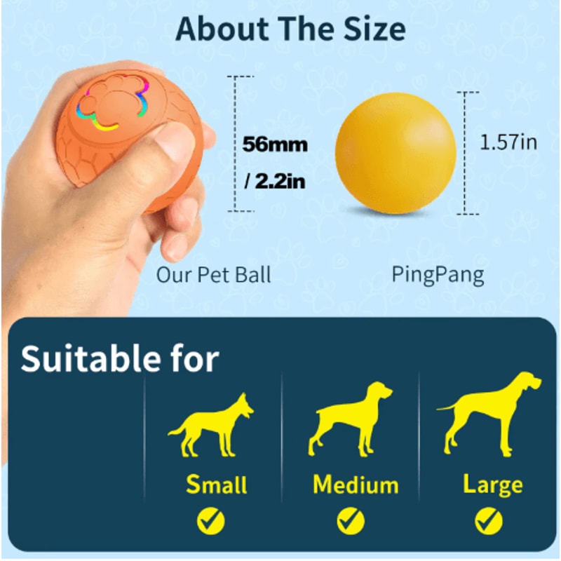 Smart Interactive Dog Toy Ball With Automatic Rolling RGB Lights 11