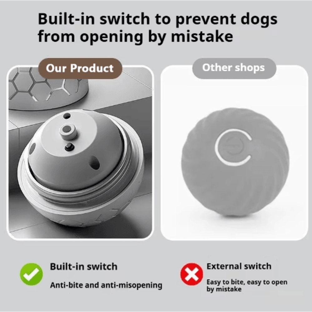 Smart Interactive Dog Toy Ball With Automatic Rolling RGB Lights 13