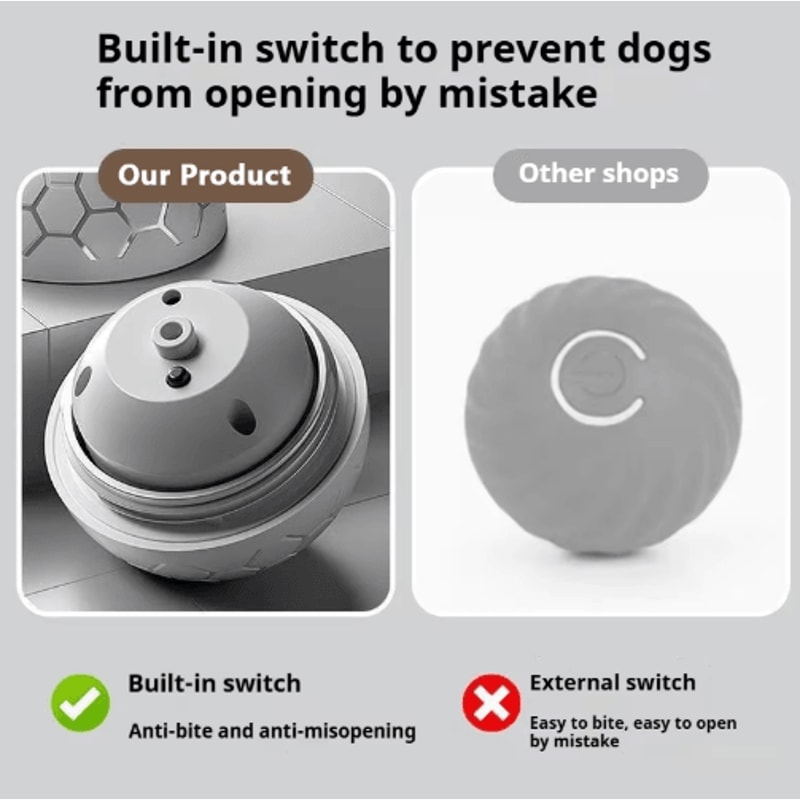 Smart Interactive Dog Toy Ball With Automatic Rolling RGB Lights 13