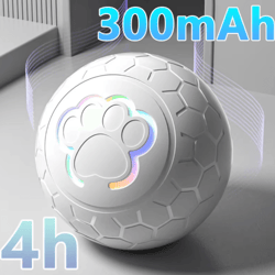 smart interactive dog toy ball with automatic rolling & rgb lights