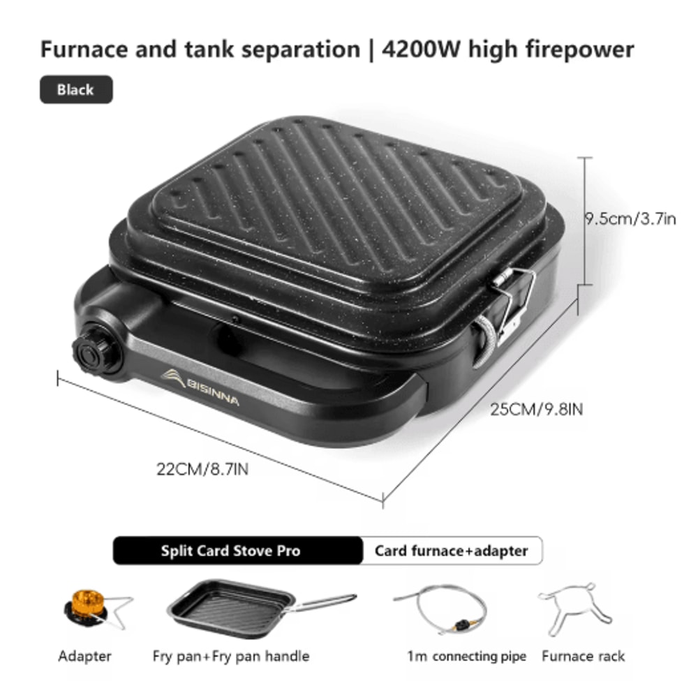 BISINNA Portable Camping Gas Stove With High Firepower Split Burner 1