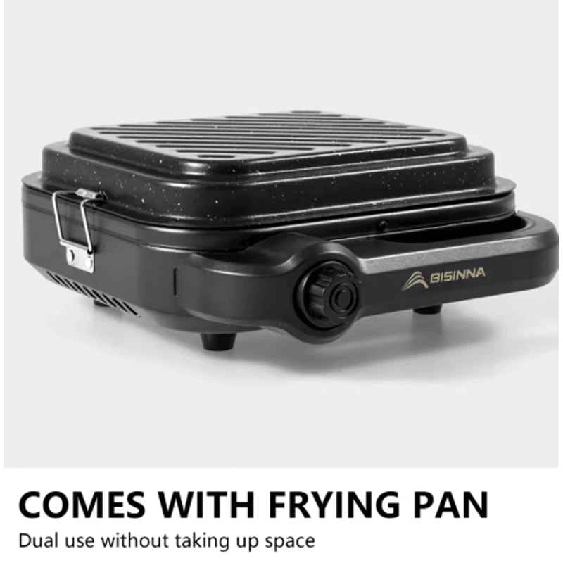 BISINNA Portable Camping Gas Stove With High Firepower Split Burner 6