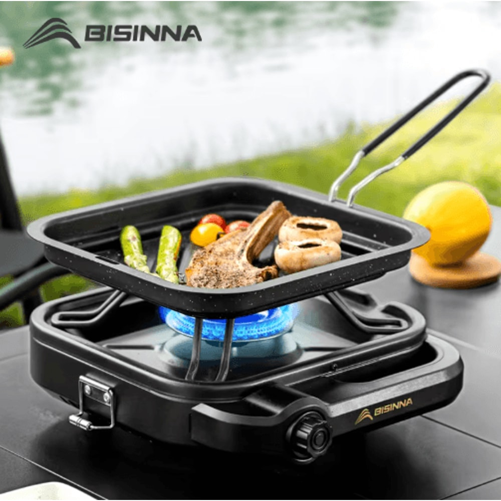 BISINNA Portable Camping Gas Stove With High Firepower Split Burner 0