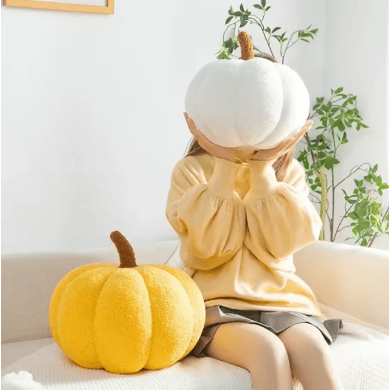 Cute Plush Pumpkin Decorative Pillow For Sofa Home Decor 9