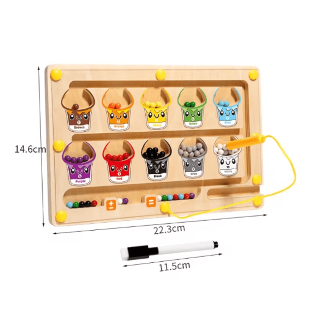 2in1 Magnetic Color Sorting Maze Drawing Board Montessori Learning Toy 1