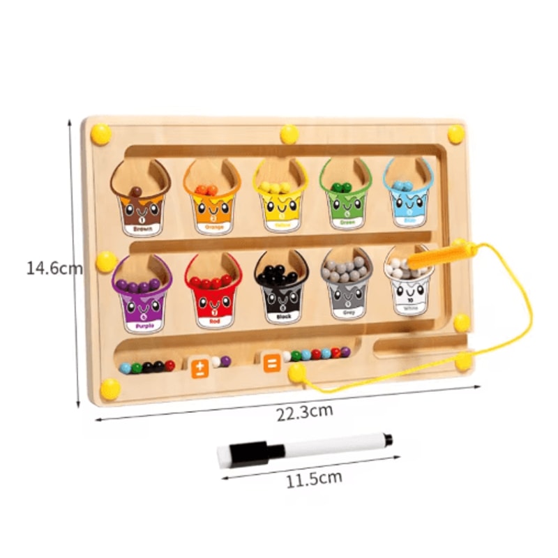 2in1 Magnetic Color Sorting Maze Drawing Board Montessori Learning Toy 1