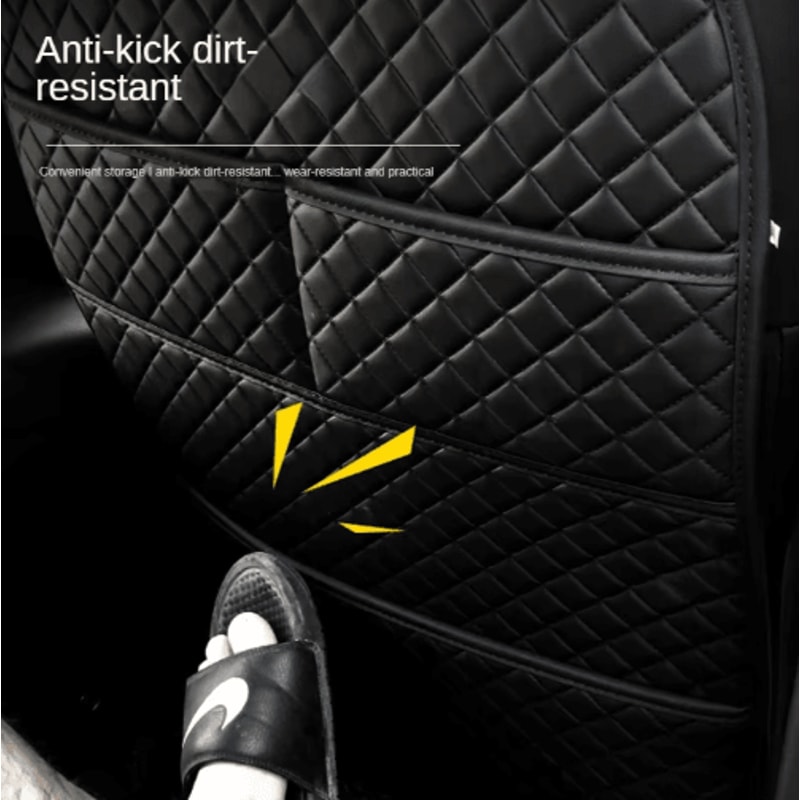 Universal Waterproof Car Seat Back Protector With Organizer Pockets 5