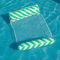 Foldable Striped Inflatable Pool Lounge Chair With Net Backrest 3