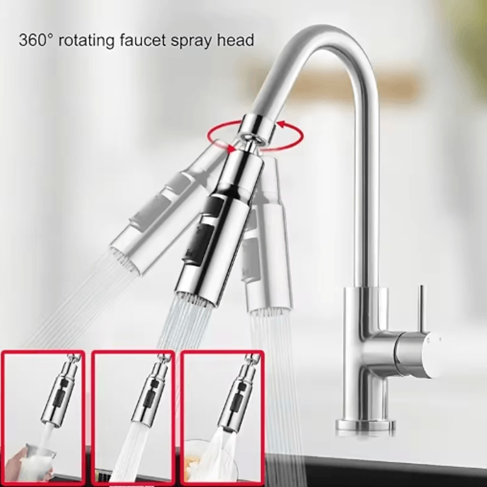 3Mode Waterfall Swivel Faucet Extension Nozzle For Kitchen Sink 1