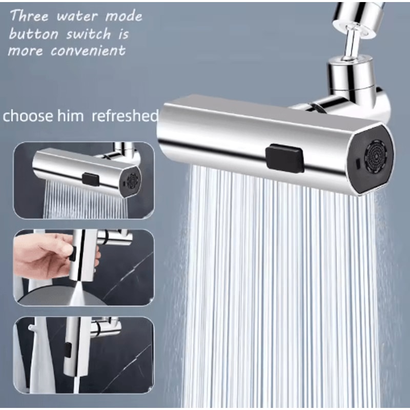3Mode Waterfall Swivel Faucet Extension Nozzle For Kitchen Sink 5