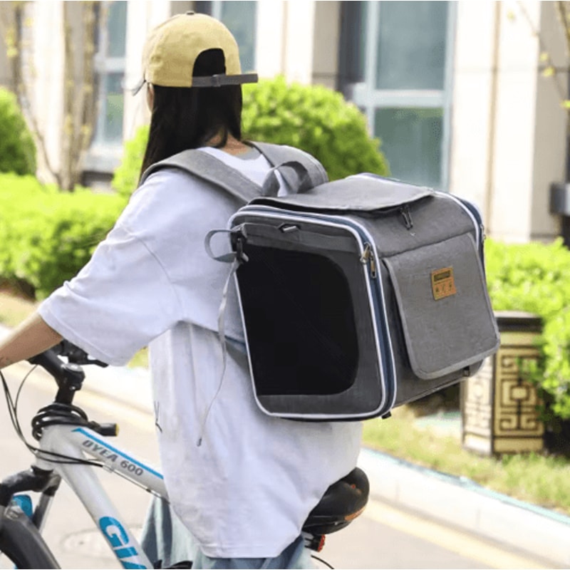 Mo Chong Portable Pet Travel Backpack BicycleMounted Carrier Bag 6