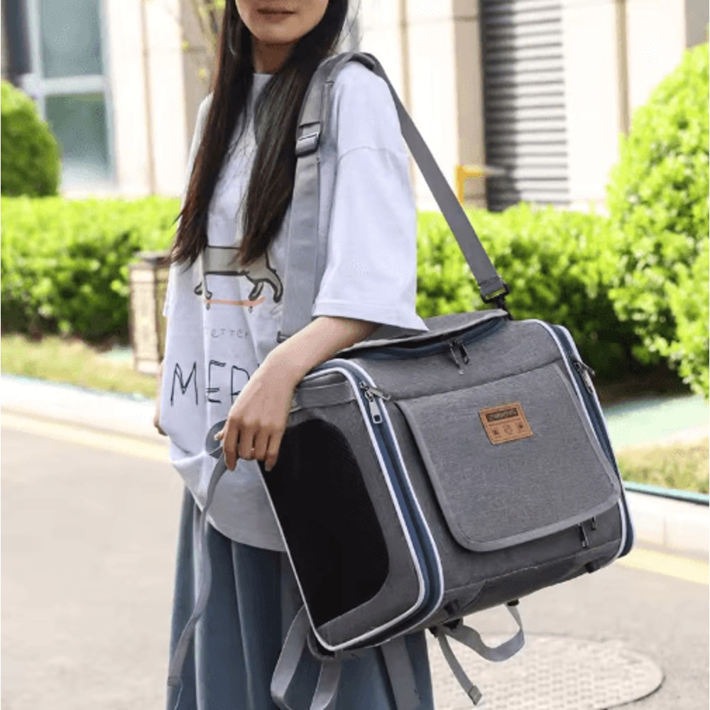 Mo Chong Portable Pet Travel Backpack BicycleMounted Carrier Bag 7