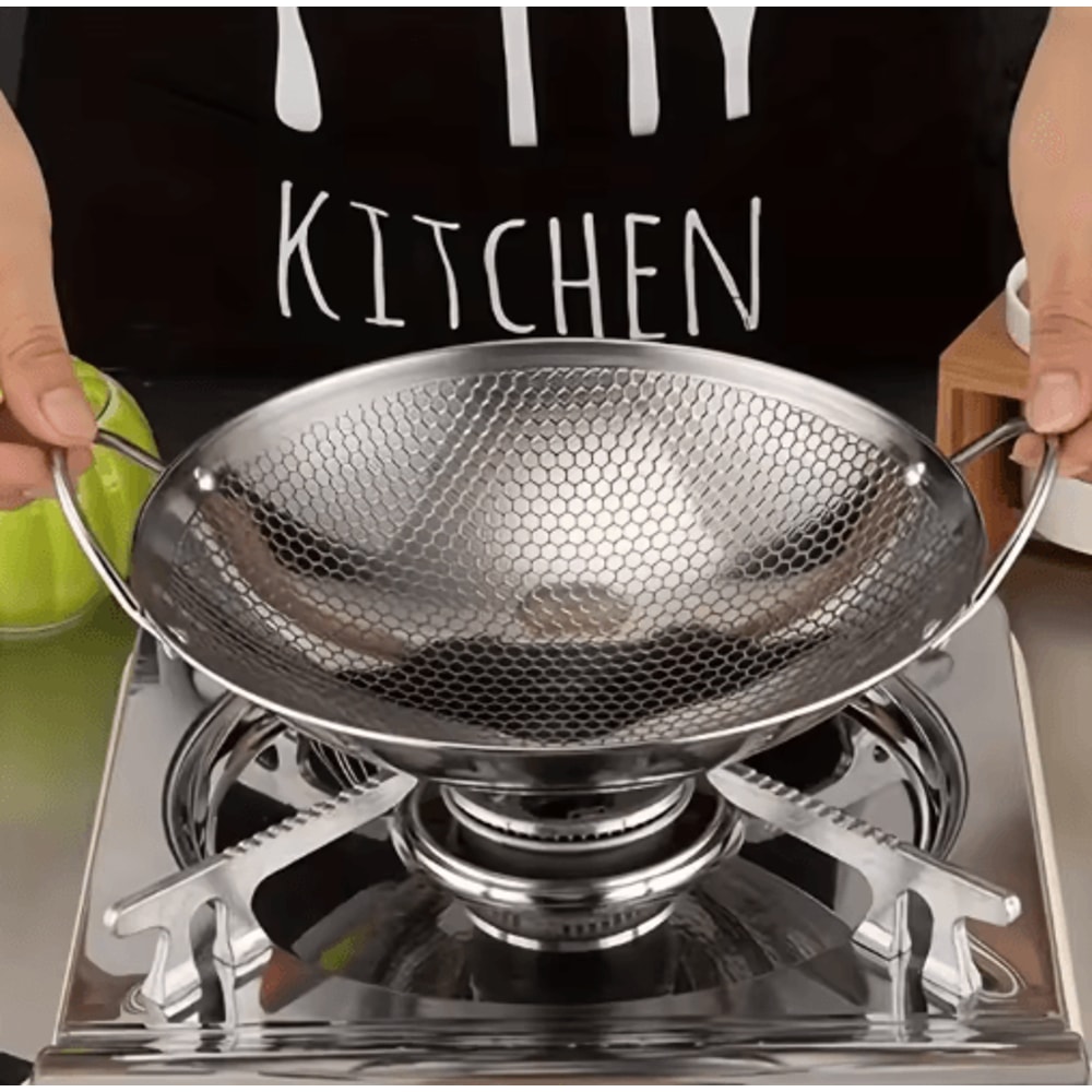11Inch Stainless Steel Honeycomb NonStick Skillet With Handle 0