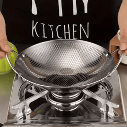 11-inch stainless steel honeycomb non-stick skillet with handle