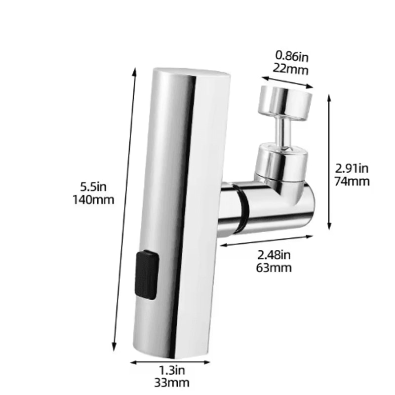 3Mode Waterfall Rotating Faucet Extender For Kitchen Sink 1