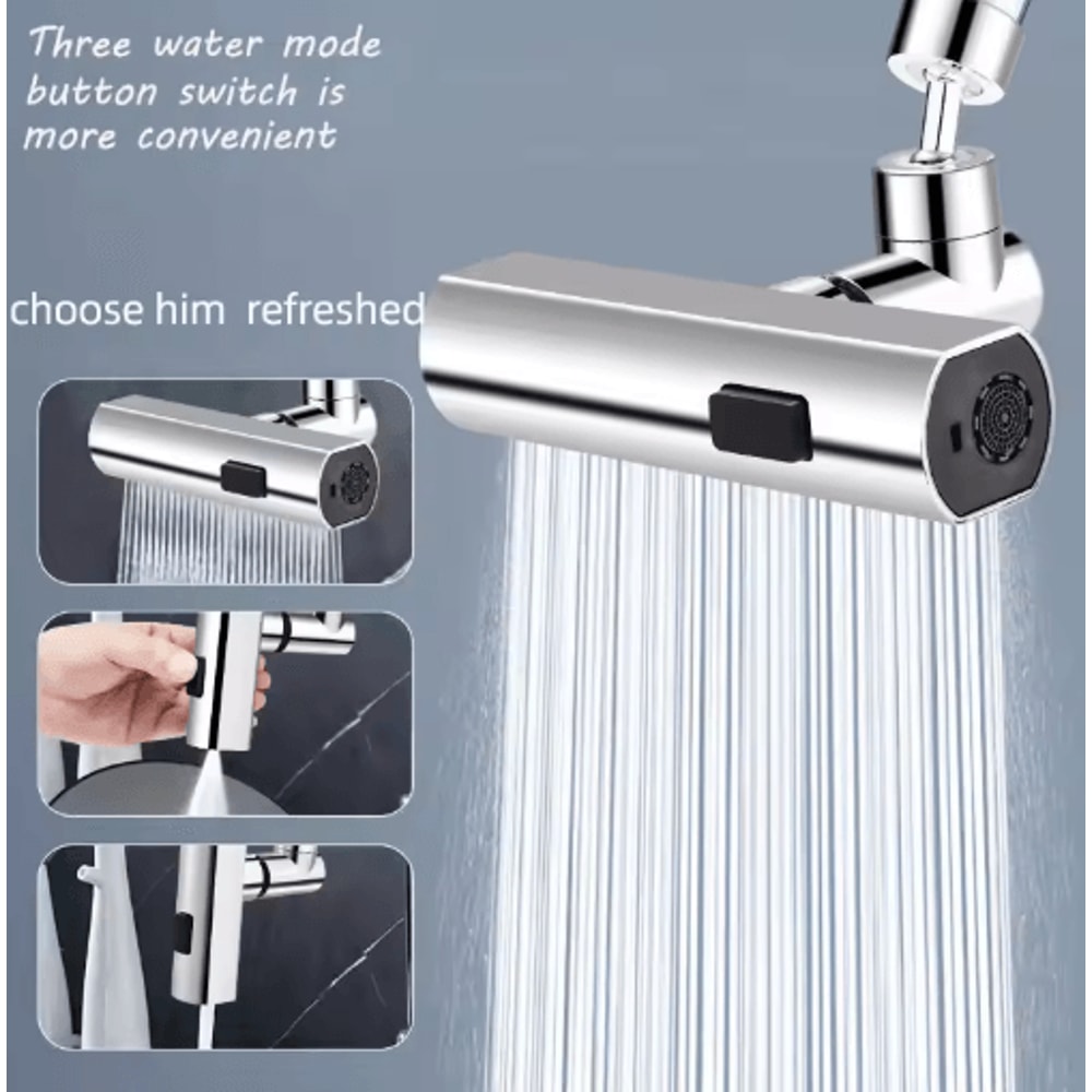 3Mode Waterfall Rotating Faucet Extender For Kitchen Sink 5