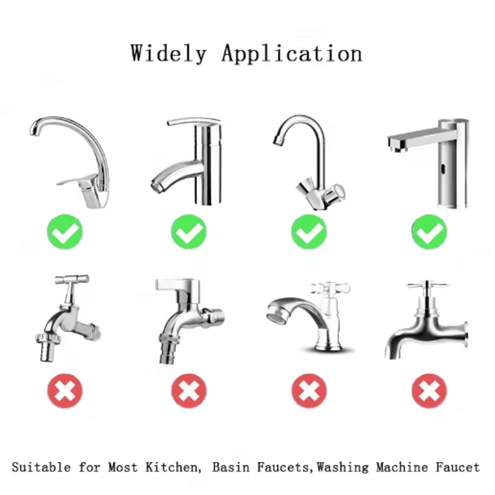 1080 Swivel Stainless Steel Faucet Extender With Dual Spray Modes 3