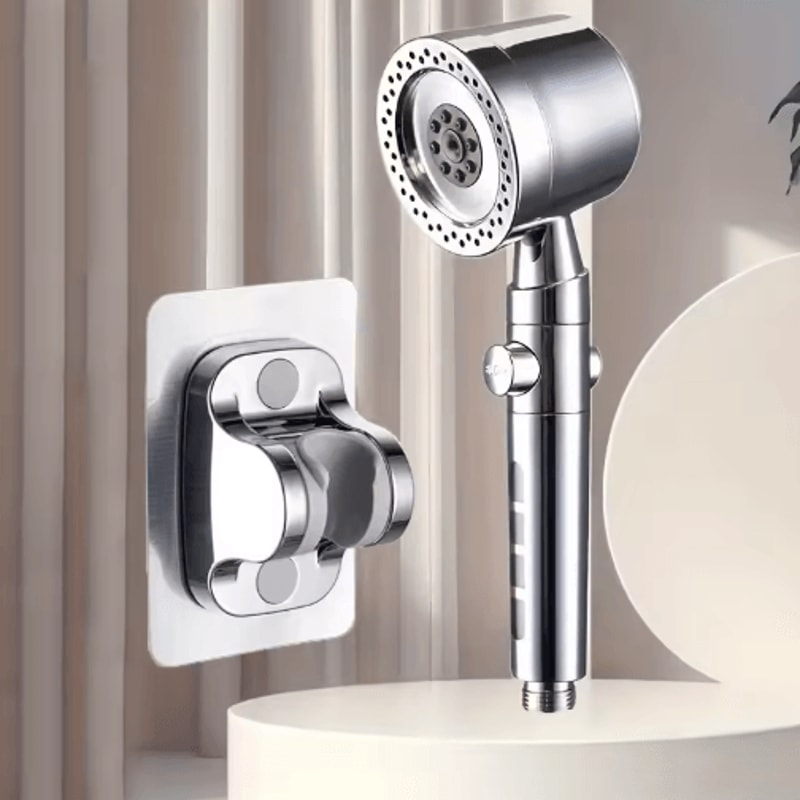 High Pressure 5Mode Handheld Filter Shower Head With OneButton Stop 3