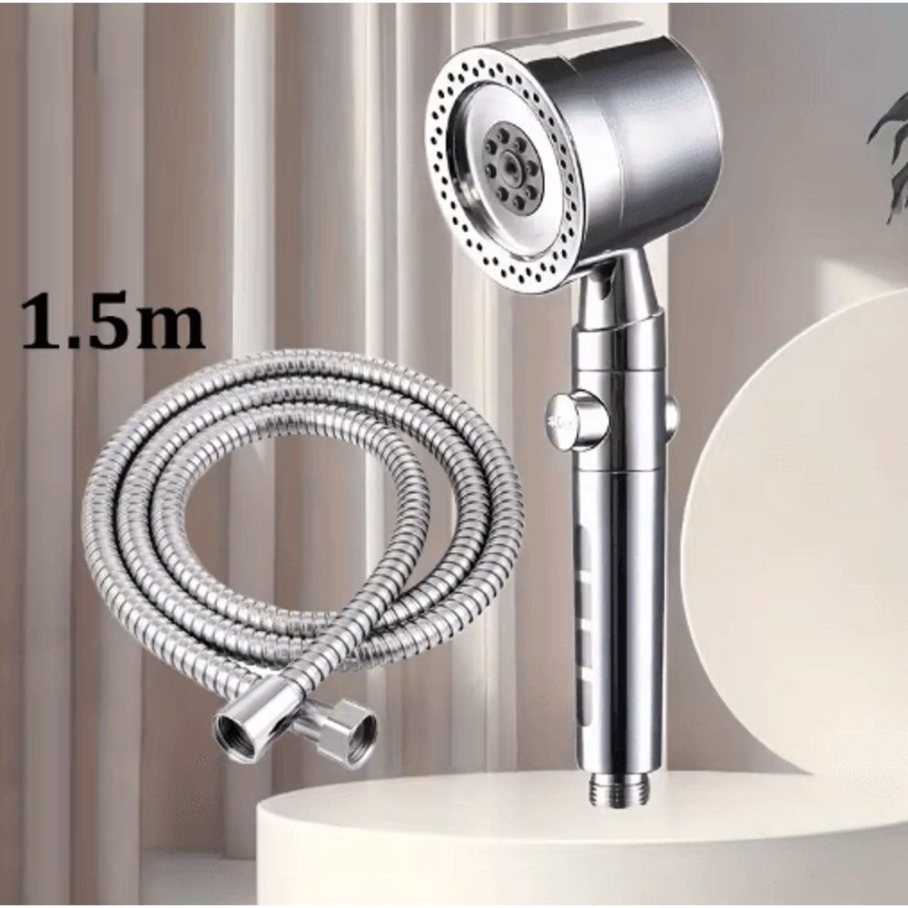 High Pressure 5Mode Handheld Filter Shower Head With OneButton Stop 6