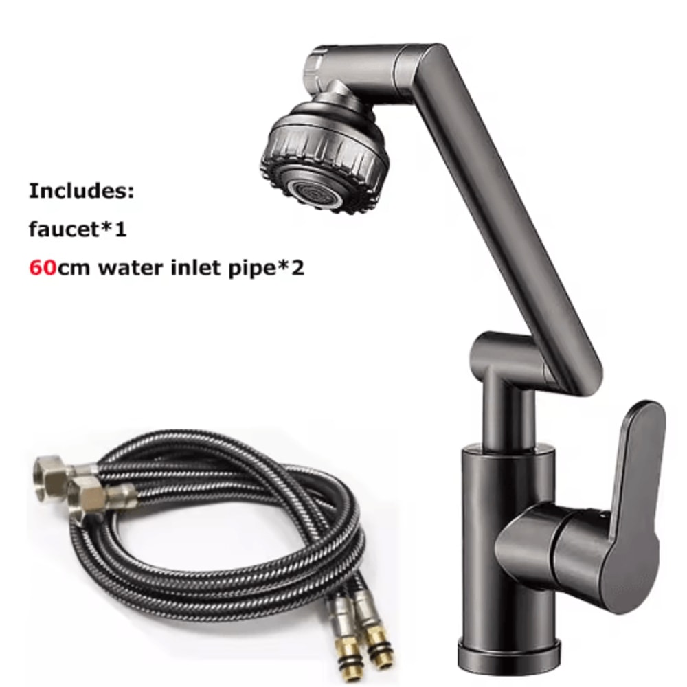 DualMode Rotating Robotic Arm Faucet Extender For Kitchen Bathroom 2