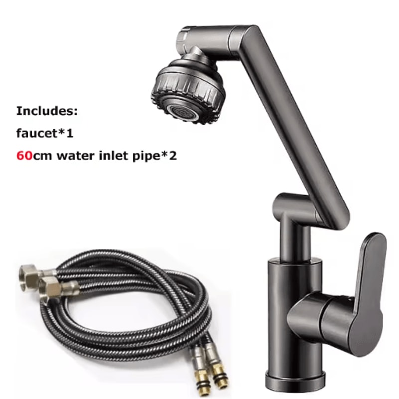 DualMode Rotating Robotic Arm Faucet Extender For Kitchen Bathroom 2
