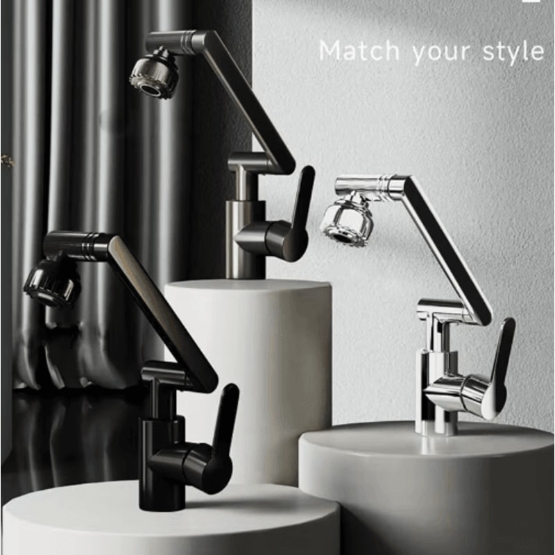 DualMode Rotating Robotic Arm Faucet Extender For Kitchen Bathroom 10