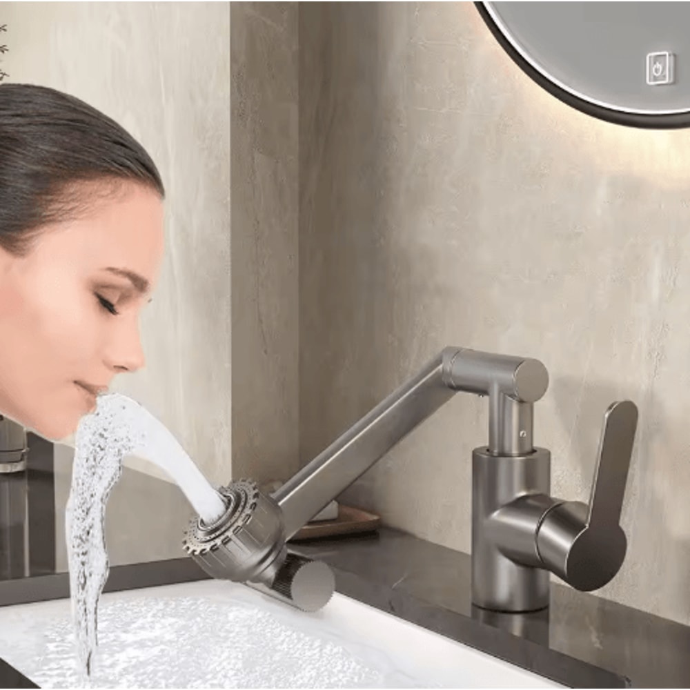 DualMode Rotating Robotic Arm Faucet Extender For Kitchen Bathroom 11