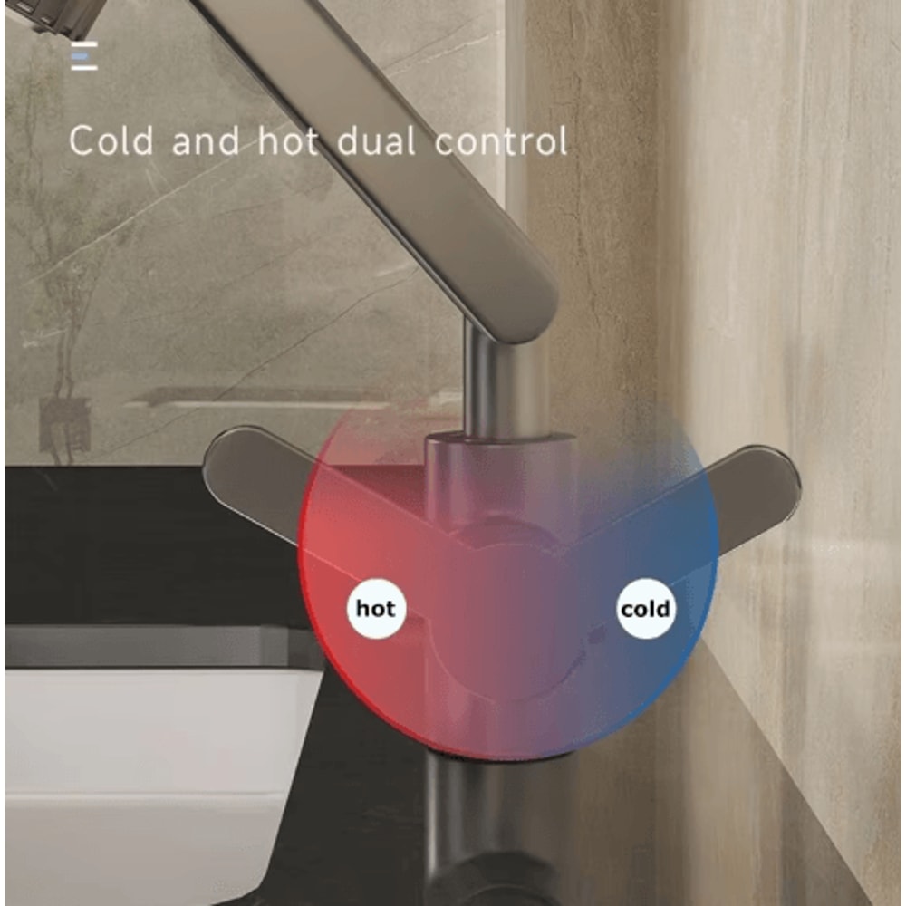 DualMode Rotating Robotic Arm Faucet Extender For Kitchen Bathroom 13