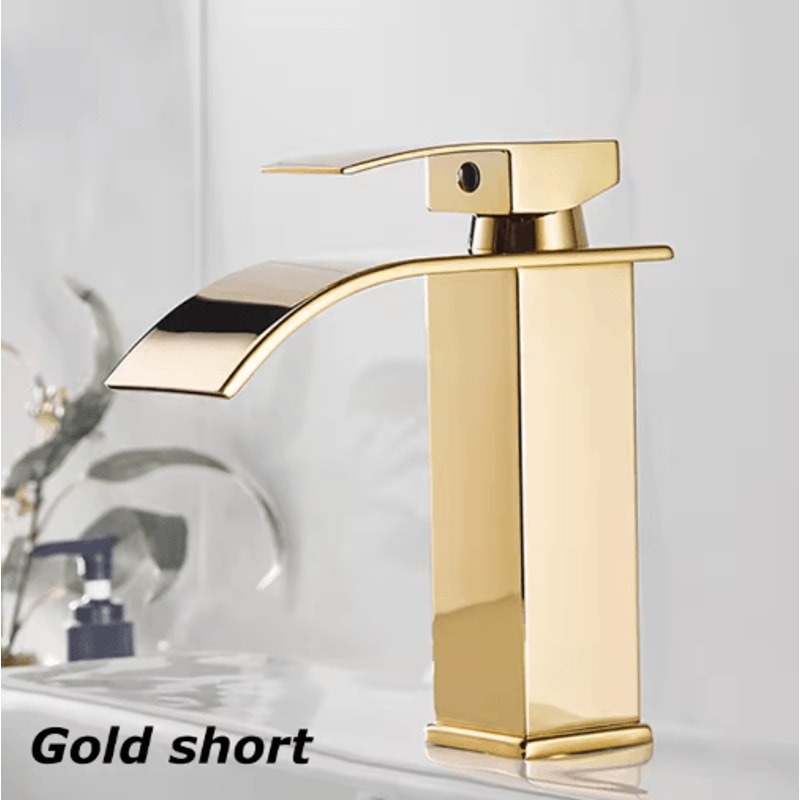 Stainless Steel Waterfall Basin Faucet With Hot Cold Dual Control 5