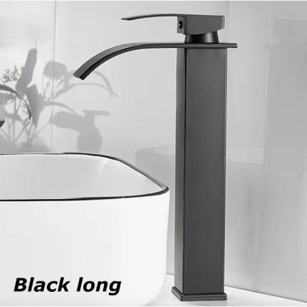 Stainless Steel Waterfall Basin Faucet With Hot Cold Dual Control 6