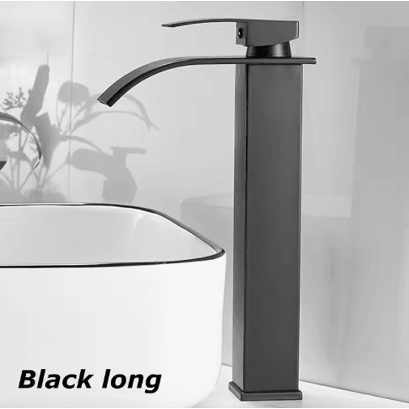Stainless Steel Waterfall Basin Faucet With Hot Cold Dual Control 6