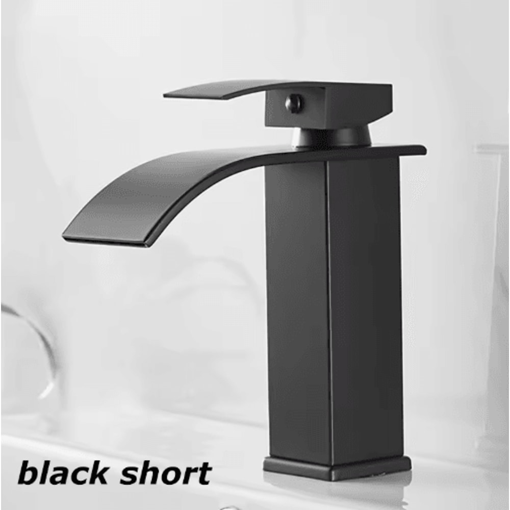 Stainless Steel Waterfall Basin Faucet With Hot Cold Dual Control 7