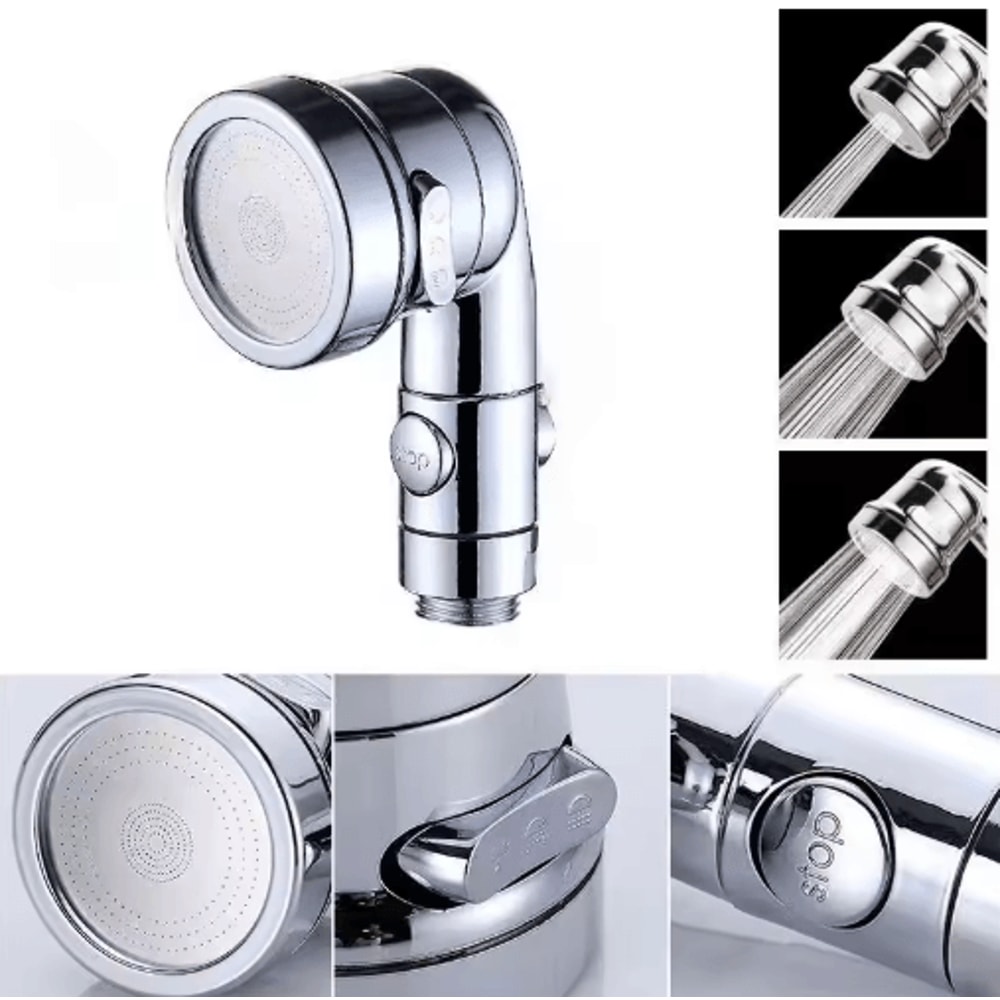 External Shower Faucet Extender With Handheld Booster Nozzle 10
