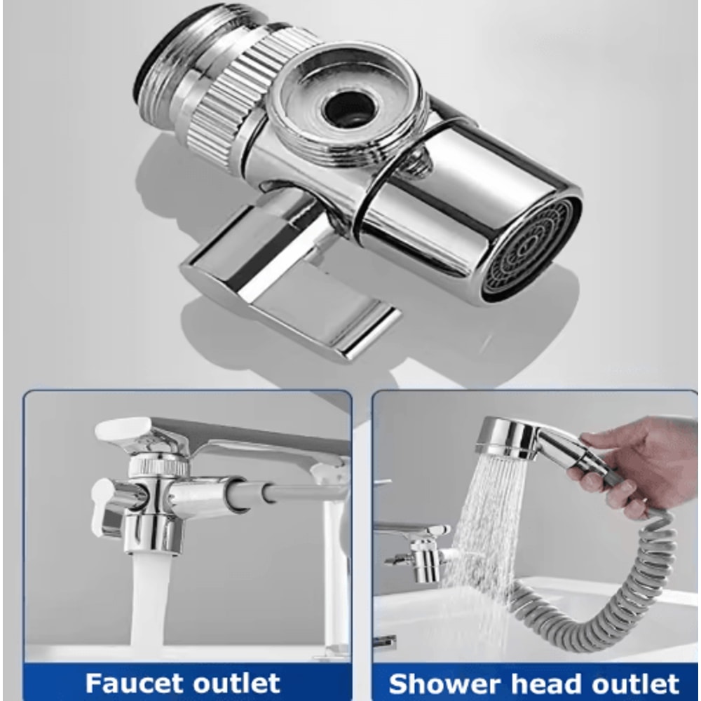 External Shower Faucet Extender With Handheld Booster Nozzle 11