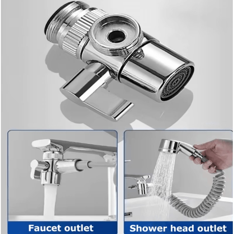 External Shower Faucet Extender With Handheld Booster Nozzle 11