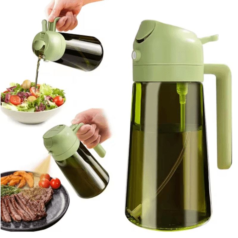 470ML Dark Glass 2in1 Olive Oil Sprayer Dispenser Bottle 3