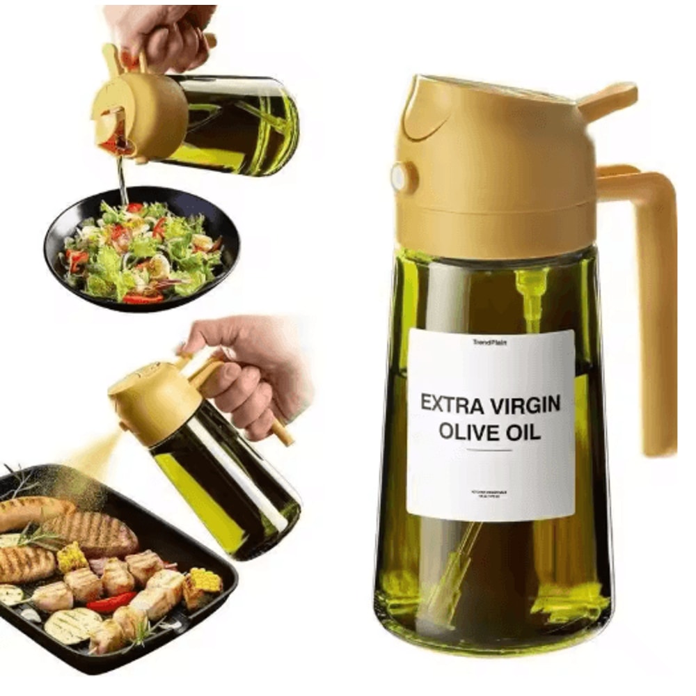 470ML Dark Glass 2in1 Olive Oil Sprayer Dispenser Bottle 4