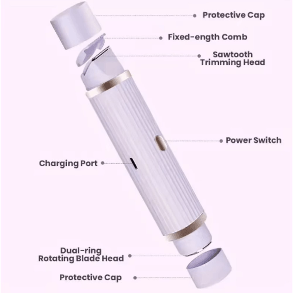 2in1 Womens Electric Shaver Facial Hair Remover For Smooth Skin 5