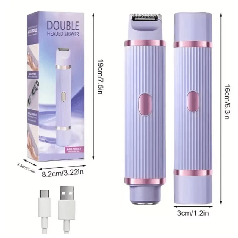 2in1 Womens Electric Shaver Facial Hair Remover For Smooth Skin 6