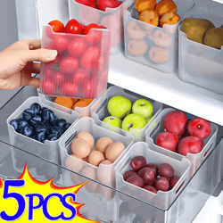 refrigerator storage boxes food fresh organizer containers (1–5pcs set)