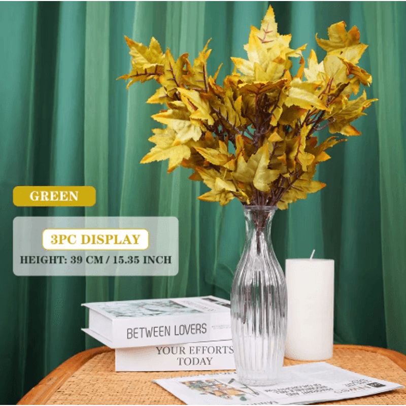 Fall Artificial Maple Leaf Bouquet For Home Seasonal Decor 2