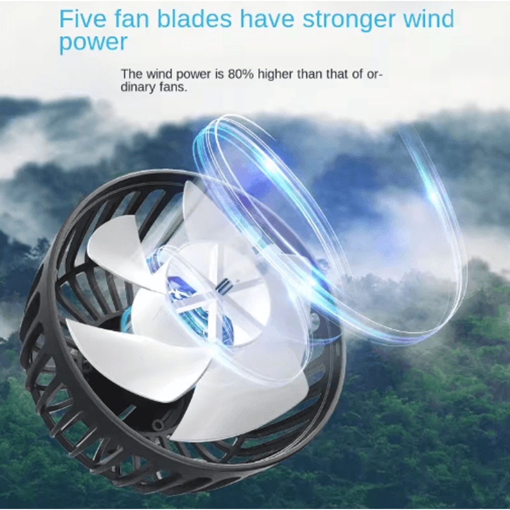 Dual Head USB Car Seat Cooling Fan With 3Speed 360 Rotation 3