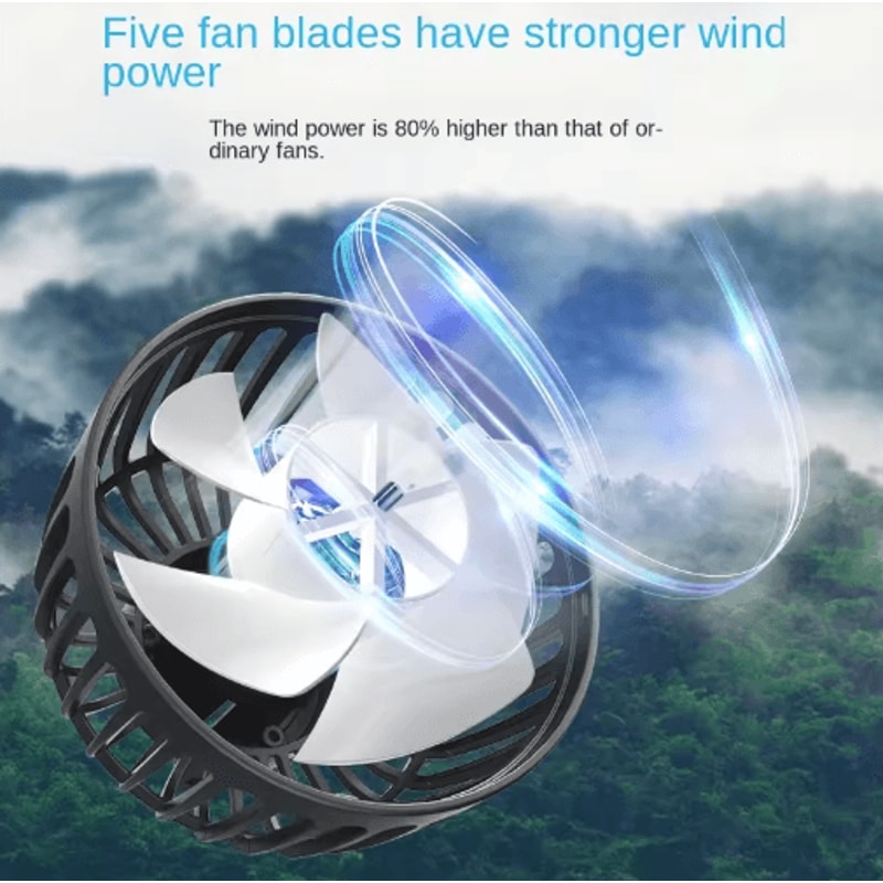 Dual Head USB Car Seat Cooling Fan With 3Speed 360 Rotation 3