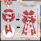2PCS Shiny Burlap Christmas Wreath Bows For Tree Front Door Decor 2