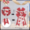 2PCS Shiny Burlap Christmas Wreath Bows For Tree Front Door Decor 2