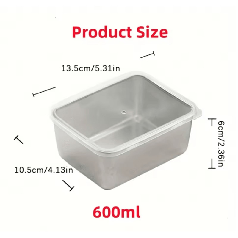 6Piece Stainless Steel Food Storage Container Set With Leakproof Lids 5