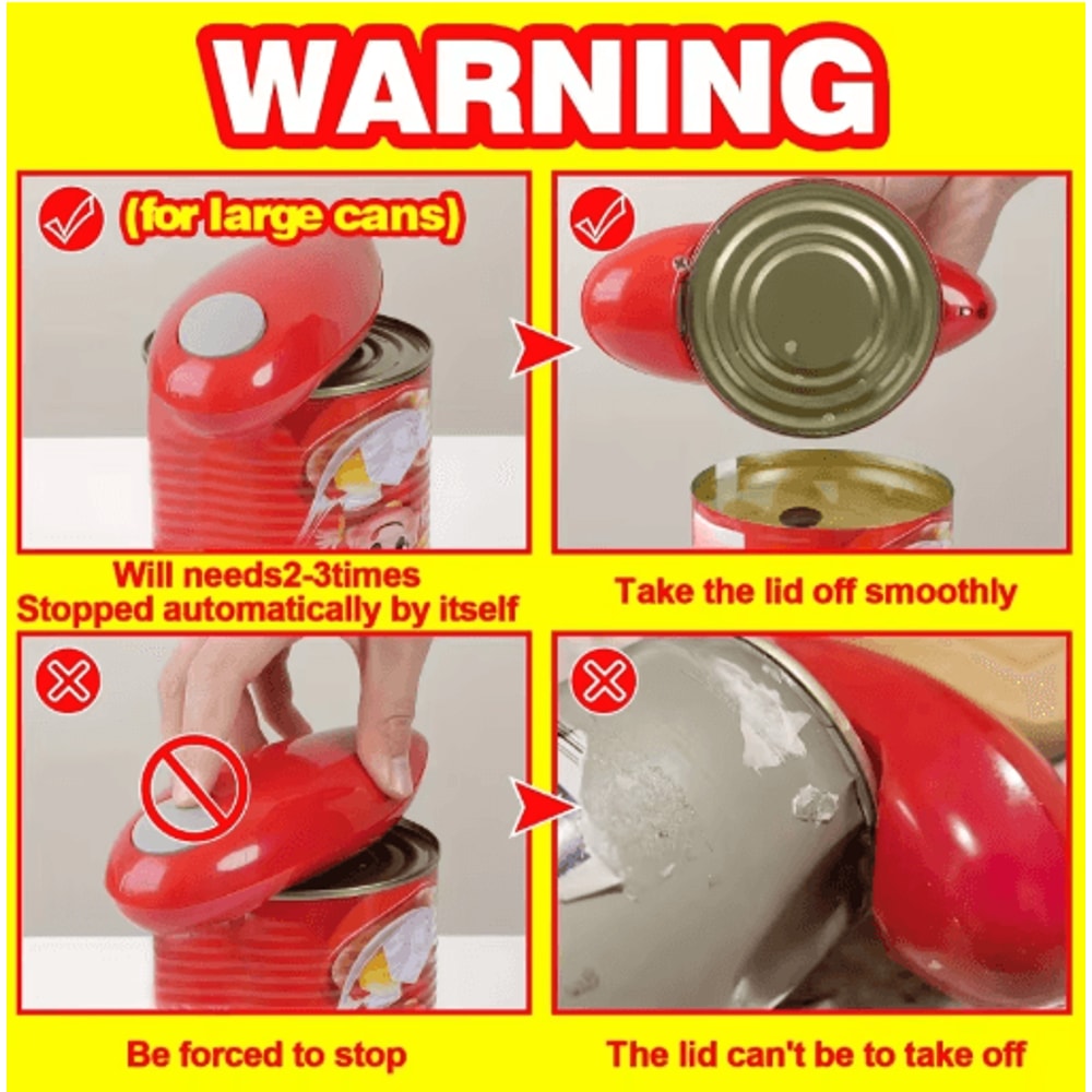 Automatic Electric Can Jar Opener HandsFree Kitchen Tool 9