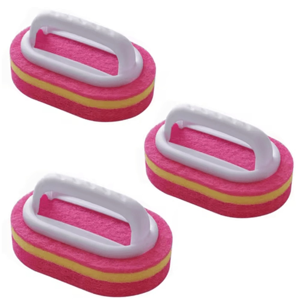 Magic Handle MultiSurface Cleaning Sponge Brush Set 4